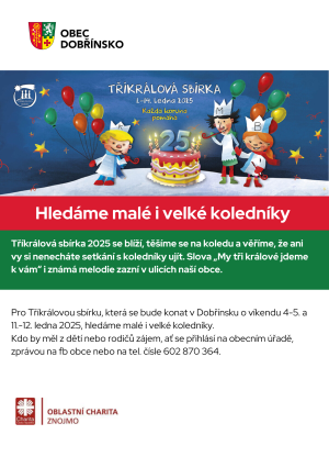 Tříkrálová sbírka v Dobřínsku 2025
